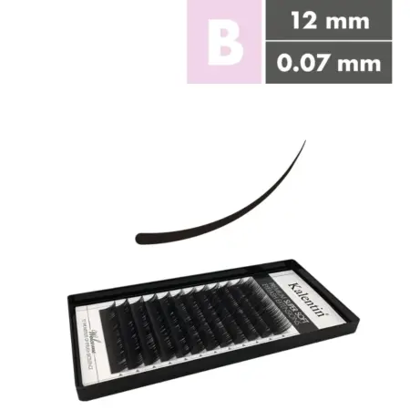 Kalentin Extensiones De Pestañas Clásicas Curva B 0,07 12mm